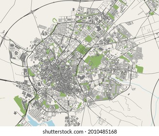 map of the city of Jerez de la Frontera, Spain