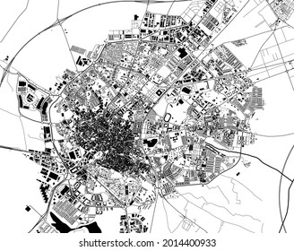 map of the city of Jerez de la Frontera, Spain