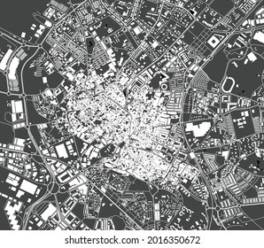 map of the city of Jerez de la Frontera, Spain