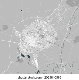 map of the city of Jerez de la Frontera, Spain