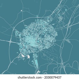 map of the city of Jerez de la Frontera, Spain