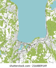 mapa de la ciudad de Jonkoping, Suecia