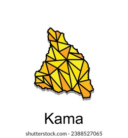 Map City of Kama design, High detailed vector map - Japan Vector Design Template, suitable for your company