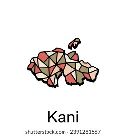 Map City Kani Design, Hochdetaillierte Vektorkarte - Japan Vector Design Vorlage, geeignet für Ihr Unternehmen