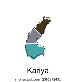 Karte Stadt Kariya Design, Hohe detaillierte Vektorkarte - Japan Vector Design-Vorlage