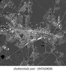 map of the city of Karlsruhe, Germany