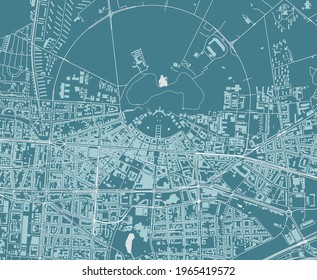 map of the city of Karlsruhe, Germany