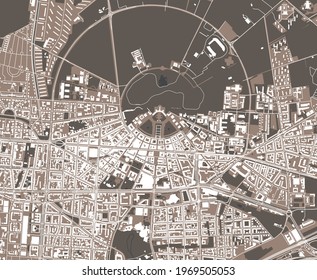 map of the city of Karlsruhe, Germany