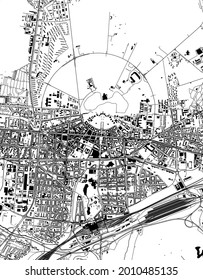 map of the city of Karlsruhe, Germany