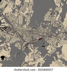 map of the city of Karlsruhe, Germany