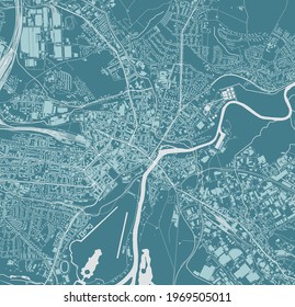 mapa de la ciudad de Kassel, Alemania