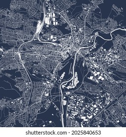 map of the city of of Kassel, Germany