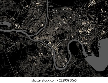 mapa de la ciudad de Kaunas, Lituania