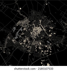 map of the city of Kecskemet, Hungary