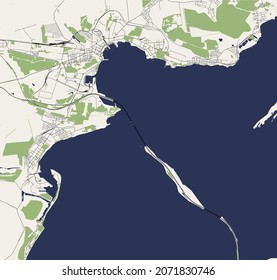 map of the city of Kerch, Crimea