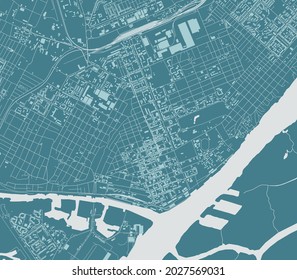 map of the city of Kherson, Ukraine