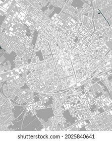map of the city of Krefeld, Germany