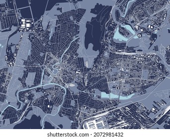 map of the city of Kryvyi Rih, Ukraine