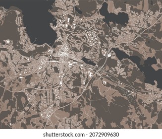 Map Of The City Of Lahti, Finland