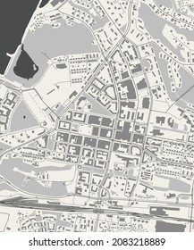 Map Of The City Of Lahti, Finland