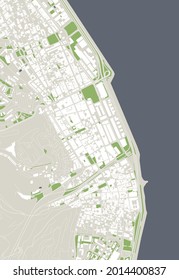map of the city of Las Palmas de Gran Canaria, Spain