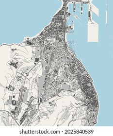 map of the city of Las Palmas de Gran Canaria, Spain