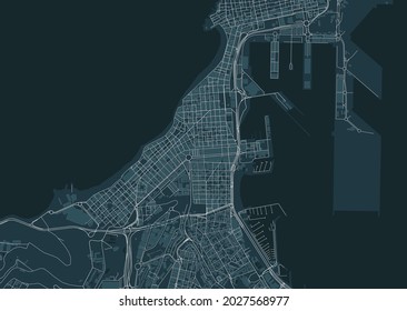 map of the city of Las Palmas de Gran Canaria, Spain