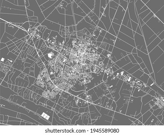 map of the city of Latina, Lazio, Italy