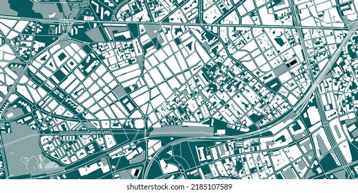 map of the city of L'Hospitalet de Llobregat, Spain