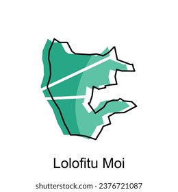 Map City of Lolofitu Moi Vector Design. Abstract, designs concept, logo design template