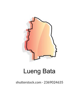 Map City of Lueng Bata illustration design, World Map International vector template with outline graphic sketch style isolated on white background