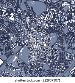 Stadtplan von Lund, Schweden