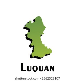 Map City of Luquan, World Map International vector on white background