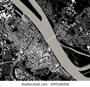 map of the city of Mainz, Germany