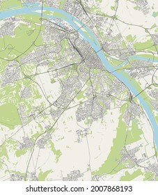 map of the city of Mainz, Germany