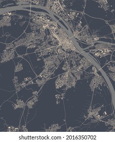mapa de la ciudad de Mainz, Alemania