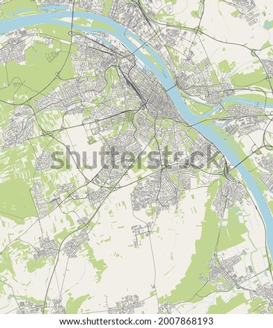 map of the city of Mainz, Germany