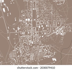 map of the city of Makiivka, Ukraine