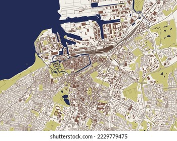 Stadtplan von Malmo, Schweden