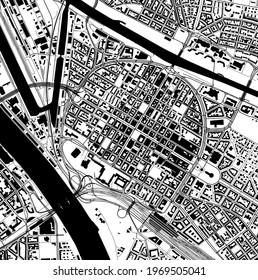 map of the city of Mannheim, Germany