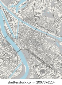 map of the city of Mannheim, Germany