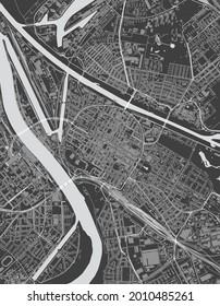 map of the city of Mannheim, Germany