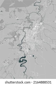 map of the city of Marijampole, Lithuania