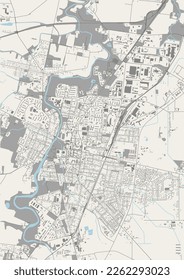 map of the city of Marijampole, Lithuania