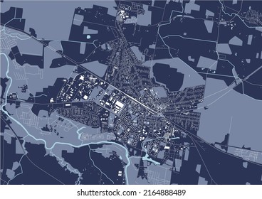 map of the city of Mazeikiai, Lithuania