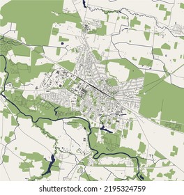 map of the city of Mazeikiai, Lithuania