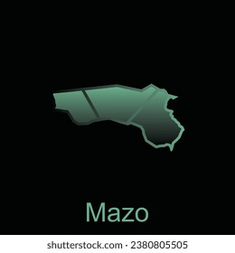 map City of Mazo design template, vector symbol, sign, outline illustration.