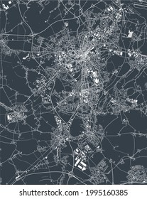 mapa de la ciudad de Monchengladbach, Alemania