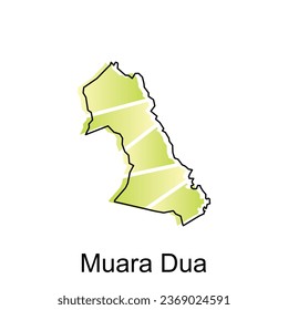 Map City of Muara Dua illustration design, World Map International vector template with outline graphic sketch style isolated on white background