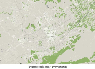 map of the city of Murcia, Spain